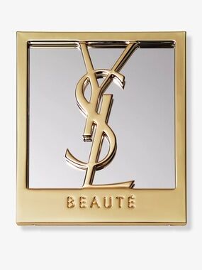 Authentic Yves Saint Laurent Beaute Gold Logo Compact Mirror Limited Edition